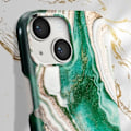 Pikkukuva 4 / 5: iPhone 14 Plus -kotelo marmoroitu Ylellinen Ultraohut Kultainen Jade Marble iDeal of Sweden Tummanvihreä