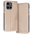Miniatyrbild 1 av 5: Etui för Motorola Edge 50 Neo Fodral Kortficka och Videoställ i Guld Gul