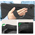 Miniatyrbild 3 av 6: Fodral till Samsung Tab A9 Plus Stötsäkert handtag i två material Kickstand 4smarts Svart Svart