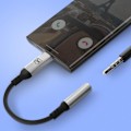 Pikkukuva 3 / 4: USB C - 3,5 mm Jack Audio Adapteri Korkea äänenlaatu Kompakti 3mk musta - hopea