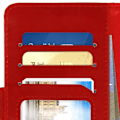 Miniatyrbillede 2 af 4: Housse Folio Portefeuille - AVIZAR - Universel - Rød - Blød - Magnetisk Röd