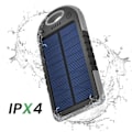 Miniatyrbillede 5 af 5: Solcellebackupbatteri 10000 mAh USB og USB C Stød- og vandtæt Akashi Sort Svart