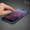 Pikkukuva 4 / 4: Suojakuori ja Suojakalvo - Huawei - P20 - läpinäkyvä Silikoni - Karkaistu lasi - Taipuva transparent