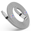 Miniatyrbillede 1 af 5: Magnetisk USB-C til USB-C kabel 60W Flad 1,5m Hurtig Synkron Lade Ultra Robust Jaym Grå Grå
