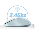Miniatyrbillede 4 af 5: Trådløs Bluetooth eller WiFi 2,4Ghz mus præcision og komfort LinQ Bleg blå Blå