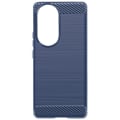 Miniatyrbillede 1 af 5: Telefonetui - AVIZAR - Honor 90 - Stift - Stødabsorberende - Design i Mørkeblå Kulstof Blå