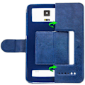 Miniatyrbild 4 av 4: Smartphonefodral - Universell - Mörknatt - Ekoleder - Kompatibel 3,8 till 4,3 tum - Mjuk Midnattsblå