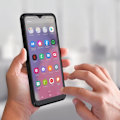 Pikkukuva 4 / 4: Samsung Galaxy A03s kotelo - AVIZAR - Musta kova takaosa - Läpinäkyvä pehmeä etuosa - 360° suoja