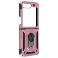 Miniatyrbillede 1 af 5: Etui - AVIZAR - Samsung Galaxy Z Flip 5 - Bi-materiale - Magnetisk ring - Rose Gold Rosa