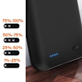 Miniatyrbillede 4 af 6: Etui til iPhone 15 - AVIZAR - 6800mAh batteri - USB C-stik - Sort Svart