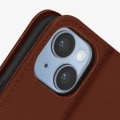 Miniatyrbillede 4 af 5: AVIZAR premium læder iPhone 14 cover - Kortholder, video support funktion - Brun kastanj