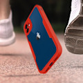 Pikkukuva 4 / 4: Koko kotelo - iPhone 12 - Pleksilasi - Iskunkestävä - Punainen - Jäykkä Röd