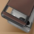 Miniatyrbillede 3 af 5: AVIZAR beskyttelsescover til Google Pixel 8 i brunt ægte læder - ultratyndt og holdbart kastanj