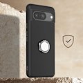 Miniatyrbillede 4 af 5: Etui - AVIZAR - Google Pixel 8 - Blød silikone - Integreret metalring - Sort Svart