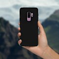 Pikkukuva 3 / 4: Kuori - Samsung - Galaxy S9+ - Silikoni geeli - Naarmuuntumaton - Mattamusta matte svart