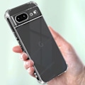Pikkukuva 4 / 5: Iskunkestävä kuori - Mayaxess - Google Pixel 8 - Silikoni Geeli - Vahvistetut Kulmat - Läpinäkyvä Transparent