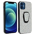 Miniatyrbild 1 av 4: Coque iPhone 12 Mini - AVIZAR - Paillettée - Bi-matière - Argent Gris - Bague de maintien Silvergrå