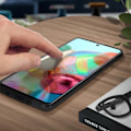 Miniatyrbillede 3 af 4: Hel beskyttelseskappe - AVIZAR - Samsung Galaxy A71 - Hård Bag - Blød Foran - Sort svart