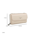Miniatyrbillede 4 af 5: Gallantry Læder Wallet Skuldertaske - Beige - Blød - Punglås Beige