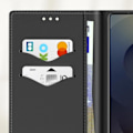 Miniatyrbillede 3 af 5: Étui til Samsung Galaxy S25 Ultra Læder Wallet Saffiano Fancy Sort Svart