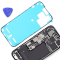 Pikkukuva 4 / 4: Liimallinen vaihtonäyttö iPhone 15 Prolle, vahva kiinnitys läpinäkyvä Transparent