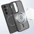 Miniatyrbillede 3 af 6: Coque MagSafe til Samsung Galaxy S24 og S25 Mat Frostet Bag Kontur Sort Svart