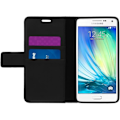 Miniatyrbild 3 av 4: Foliofodral - Avizar - Galaxy A5 - Syntetiskt läder - Svart - Stödfunktion Svart