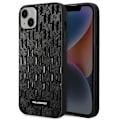 Miniatyrbillede 1 af 5: Etui til iPhone 14 - KARL LAGERFELD - Saffiano læderfinish - Art Deco Print - Sort Svart