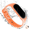 Pikkukuva 3 / 6: Rannekoru Xiaomi Mi Band 5 / 6 / 7 Silicone Soft Touch -vedenpitävälle oranssille Orange