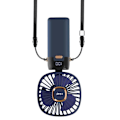 Miniatyrbillede 3 af 5: Mini bærbar blæser Justerbar 90° LED-skærm Firkantet design LinQ Night Blue Blå