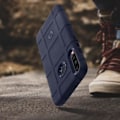 Miniatyrbild 4 av 4: Telefoncase - AVIZAR - Huawei P40 Lite E - Relief Rutor - Förstärkt Skydd - Silikon Svart blå