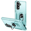 Miniatyrbild 1 av 5: Stöttålig plånboksfodral för Samsung Galaxy A56 med ringstöd i turkos Blå