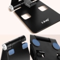 Miniatyrbillede 3 af 5: LinQ Mini Foldbar Sort Skrivebordsholder til Smartphone, Ultra Compact Svart