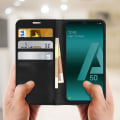 Pikkukuva 3 / 4: Samsung Galaxy A50 - AVIZAR - Folio Nahkatasku - Videotuki - Musta - Täysi Suojaus Svart