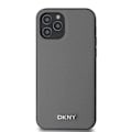 Miniatyrbillede 1 af 6: Elegant iPhone 12 / 12 Pro MagSafe Cover med DKNY Metal Logo Grå Grå