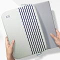Pikkukuva 3 / 5: MacBook Air 13 - Tyylikäs raidallinen mintunvihreä MW valkoinen / sininen kannetasku Vit