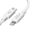 Pikkukuva 2 / 4: USB Type C - Lightning Power Delivery 20W Lataus ja Siirto Valkoinen - AVIZAR - 1m - Silikoni