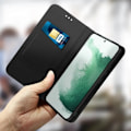 Miniatyrbillede 4 af 5: Samsung Galaxy S22 Læder Taske Forcell Smart Pro Læder Kortholder - sort svart