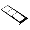 Pikkukuva 2 / 4: Samsung Galaxy A01 -korttilokero 2x Nano SIM ja Micro SD Vaihto Musta Musta