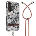 Miniatyrbillede 1 af 5: AVIZAR beskyttelsescover til Samsung Galaxy A54 5G - Blomsterprint - Pink - Elegant snor Rosa