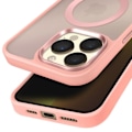 Miniatyrbild 2 av 6: Coque MagSafe för iPhone 13 Pro Matt Frostad Bakgrund Rosa Kant Rosa