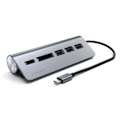 Miniatyrbild 1 av 4: Typ C extern kortläsare med Satechi USB 3.0 Hub - grå - TU