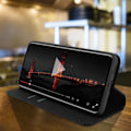 Miniatyrbillede 4 af 4: Smartphoneetui - AVIZAR - Galaxy Note 10 - Øko-læder - Støttefunktion - Sort Svart