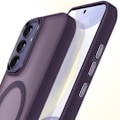 Miniatyrbillede 4 af 6: Coque MagSafe til Samsung S24 Plus og S25 Plus Mat Gennemsigtig Bagkant Lilla Lila