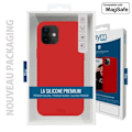 Miniatyrbillede 3 af 3: Magsafe Cover til Apple iPhone 14 Premium Silikone Microfiber Jaym Rød Röd