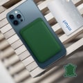 Miniatyrbillede 4 af 4: Porte Carte - AVIZAR - iPhone 12 - Læder - Magnetisk Fastgørelse - Grøn Grön