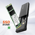 Miniatyrbillede 3 af 4: USB Hub - LinQ - SSD Hard Disk Drive - 2 USB Ports - TF Card Reader - Black