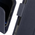 Miniatyrbild 3 av 5: iPhone 16 Pro Max-fodral - AVIZAR - Plånboksficka - Videostöd - Mörkblå - Veganskt läder Blå