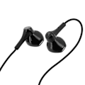 Miniatyrbillede 1 af 4: Hovedtelefoner - LINQ - In-ear - Fjernbetjening og mikrofon - 1,2 m anti-tangle kabel - Sort Svart