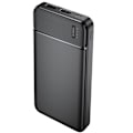 Miniatyrbild 1 av 4: Backupbatteri 10000mAh 2 USB-utgångar 2,4A Kompakt och lätt Maxlife Svart